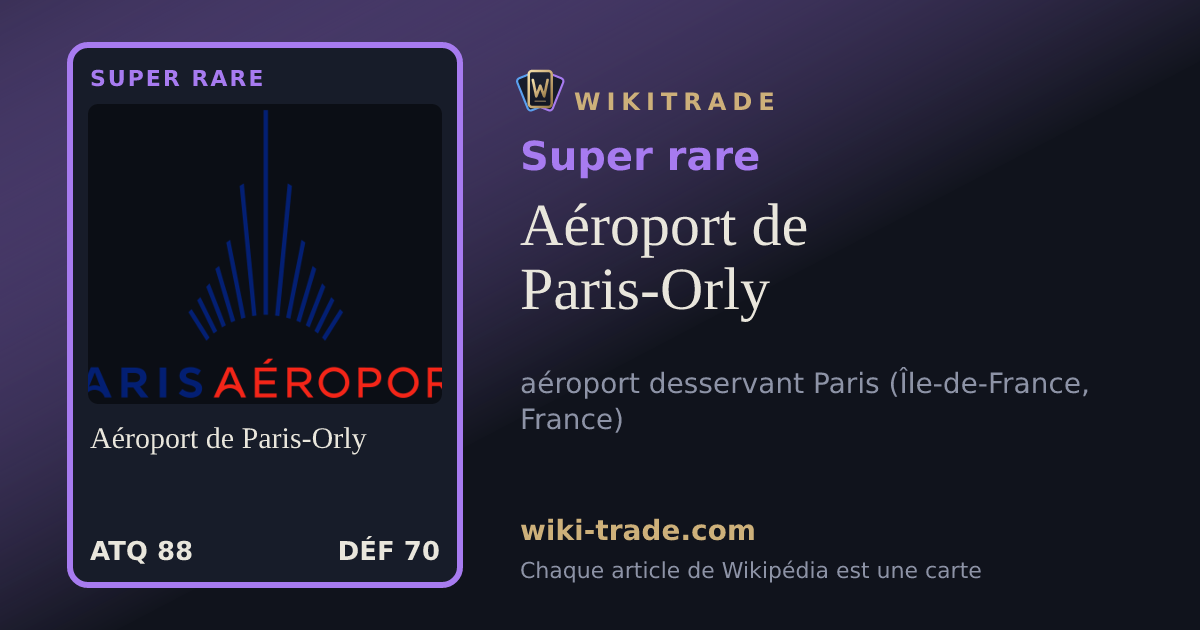 Aéroport de Paris-Orly — carte Super rare