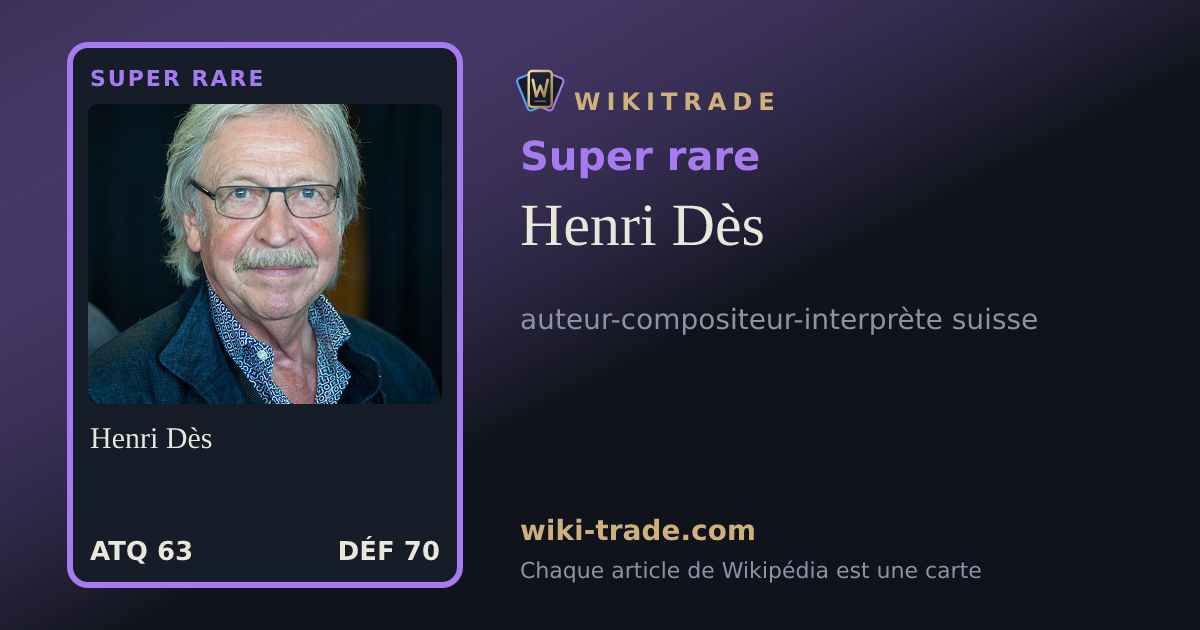 Henri Dès — carte Super rare