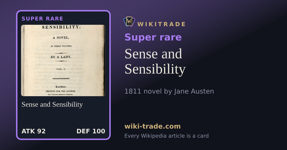 Sense and Sensibility — Super rare card
