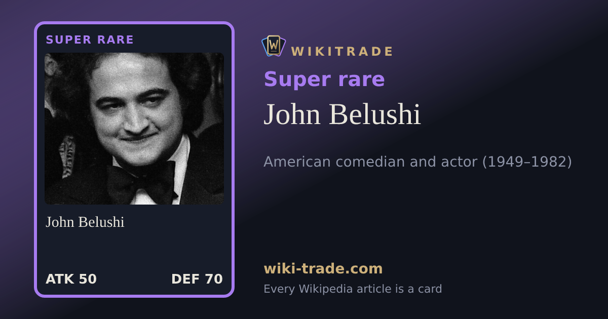 John Belushi — Super rare card