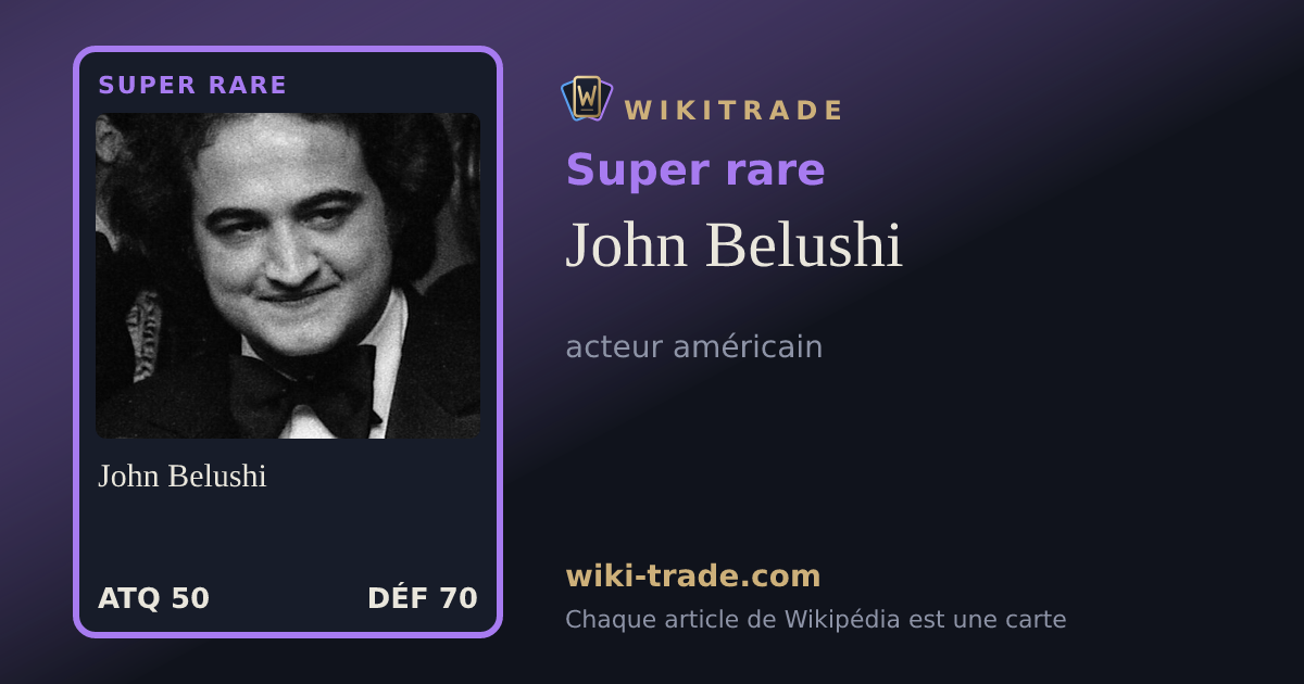 John Belushi — carte Super rare
