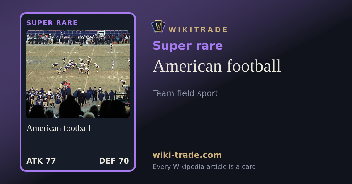 American football — Super rare card