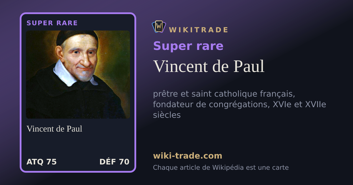 Vincent de Paul — carte Super rare