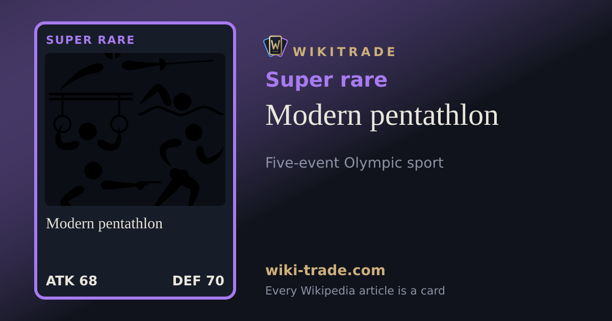 Modern pentathlon — Super rare card
