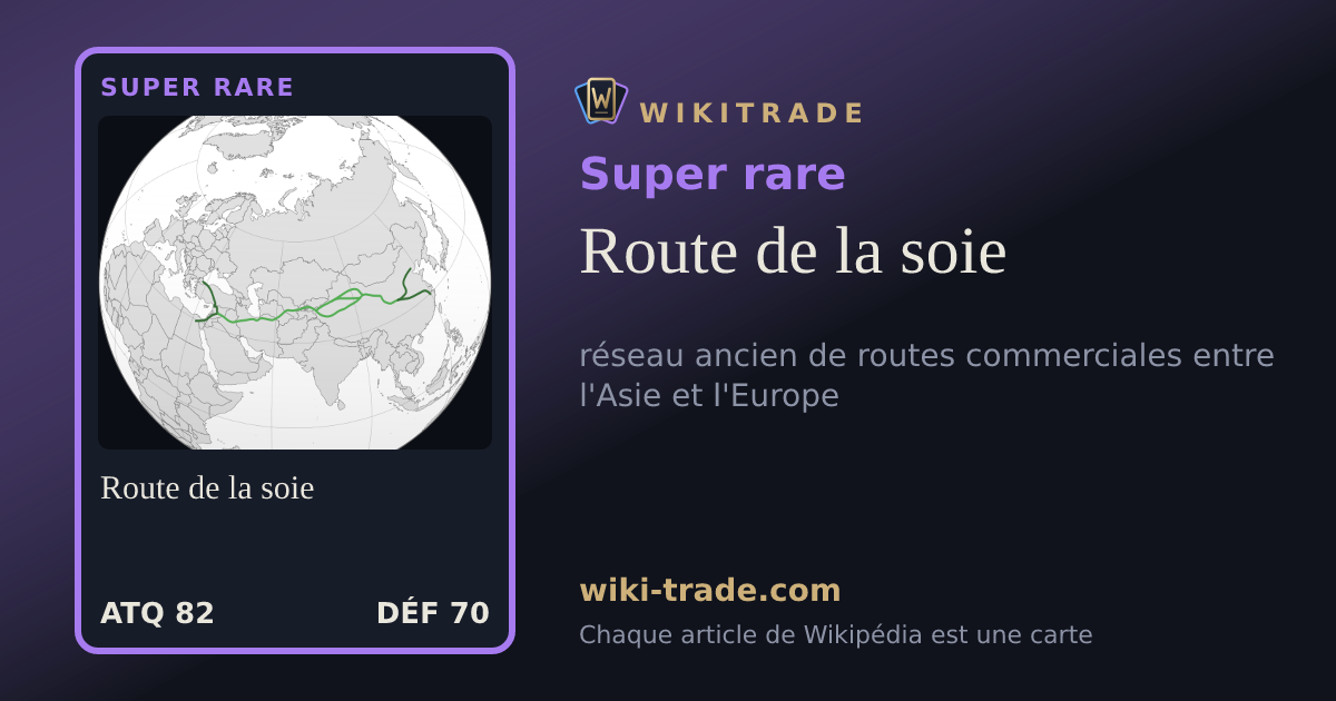 Route de la soie — carte Super rare
