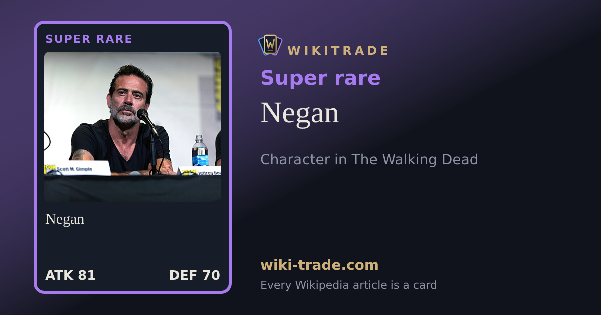 Negan — Super rare card