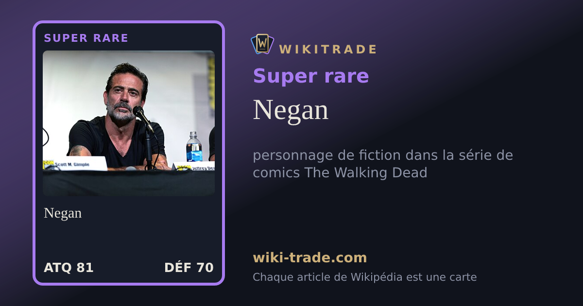 Negan — carte Super rare
