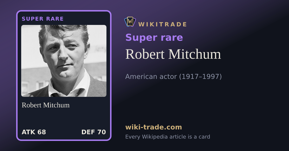 Robert Mitchum — Super rare card