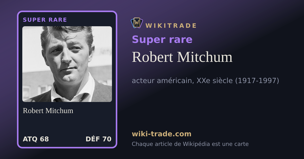 Robert Mitchum — carte Super rare