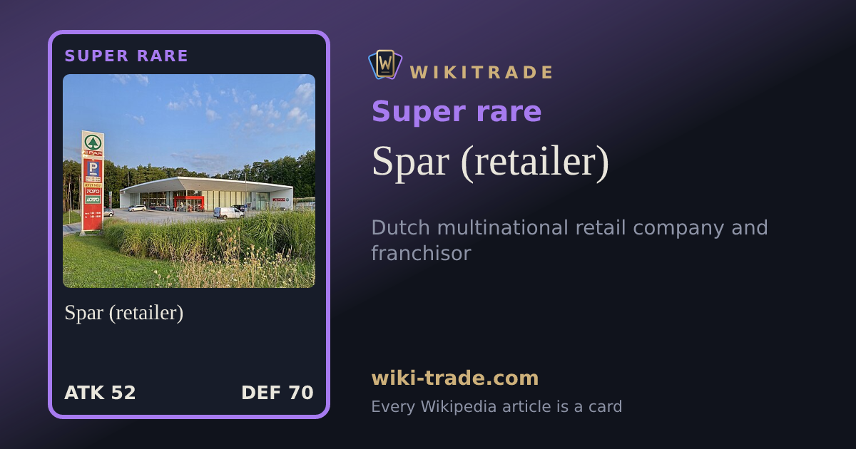 Spar (retailer) — Super rare card
