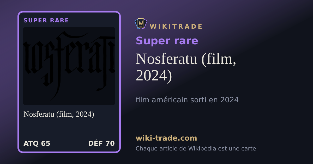 Nosferatu (film, 2024) — carte Super rare