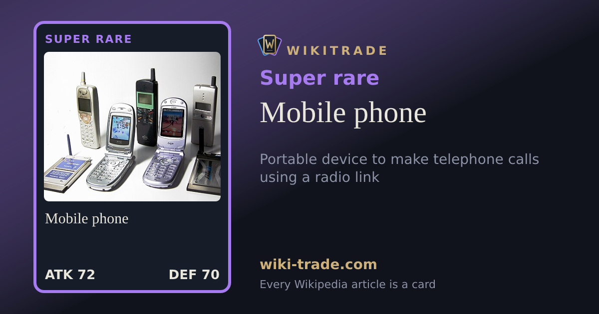Mobile phone — Super rare card