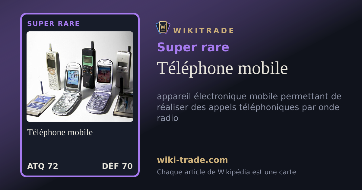 Téléphone mobile — carte Super rare
