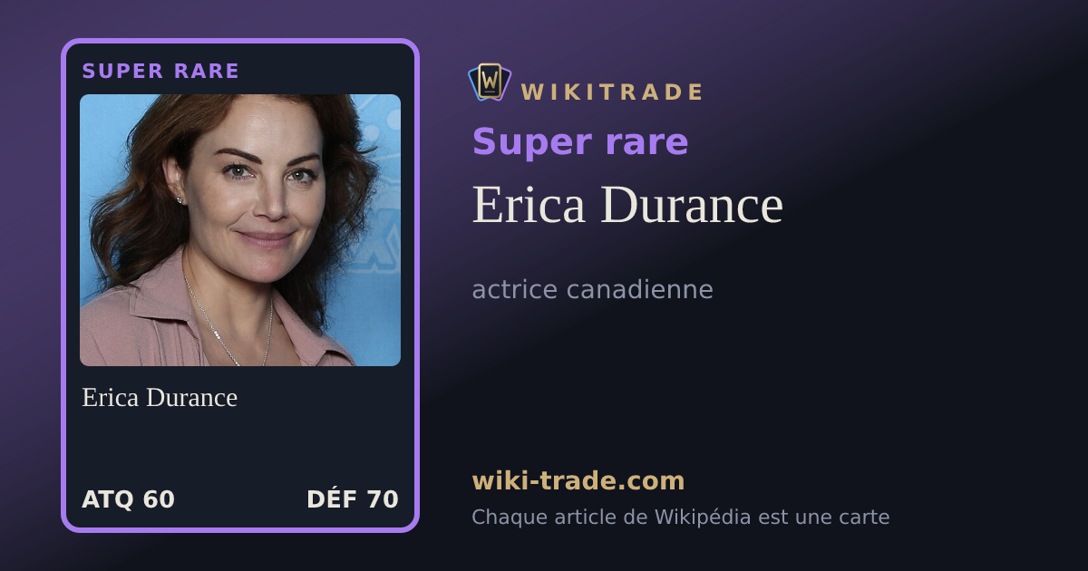 Erica Durance — carte Super rare