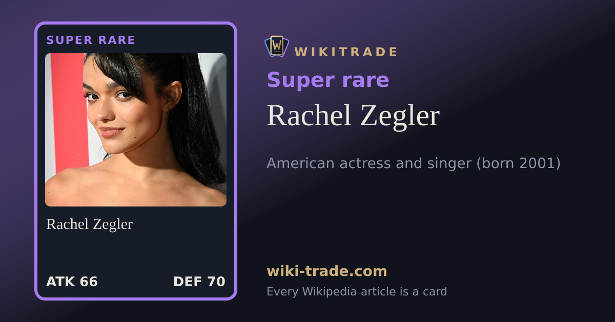 Rachel Zegler — Super rare card