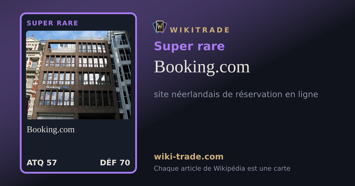 Booking.com — carte Super rare