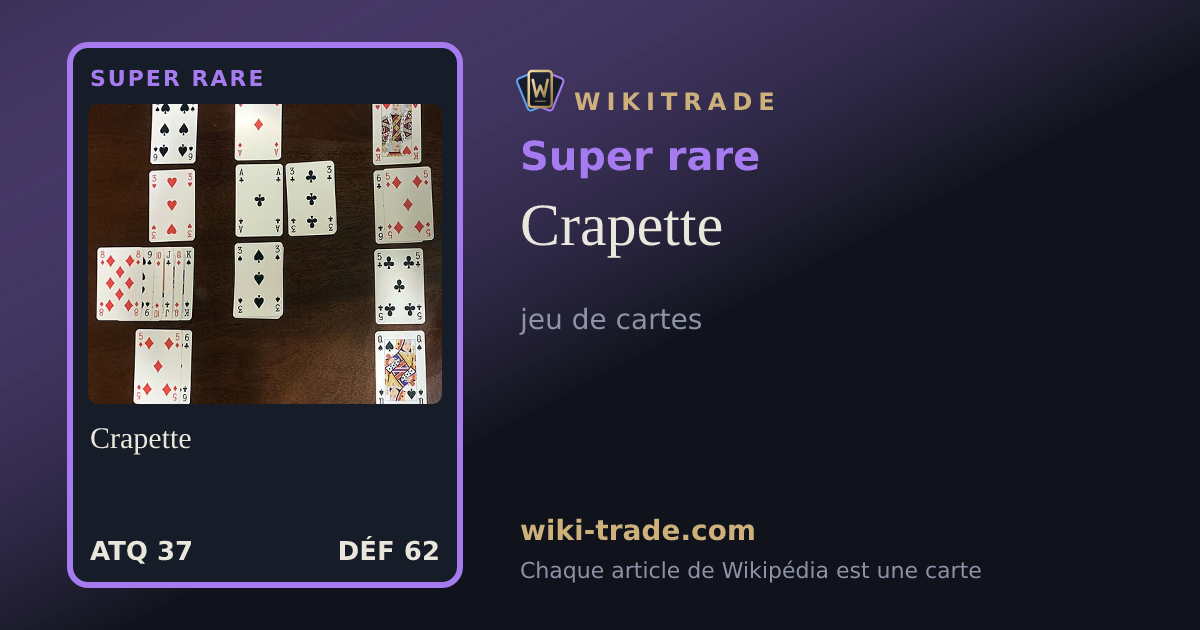 Crapette — carte Super rare