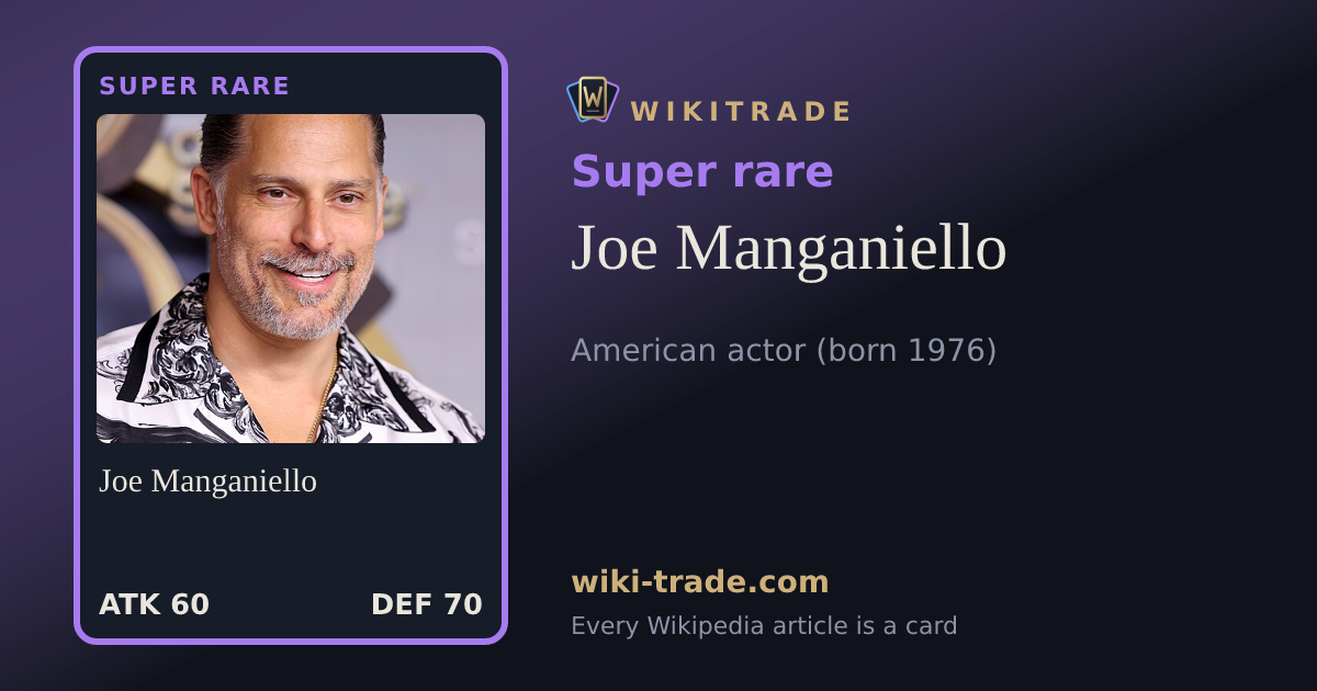 Joe Manganiello — Super rare card
