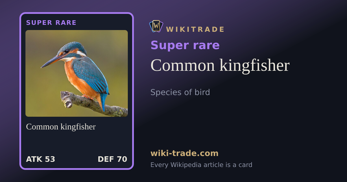 Common kingfisher — Super rare card