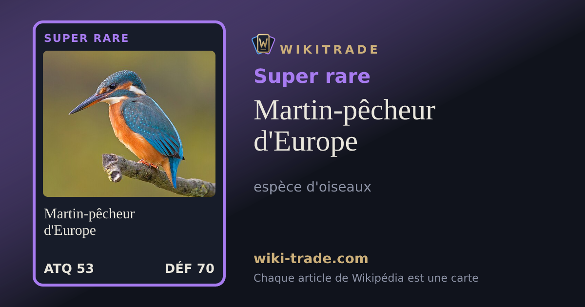 Martin-pêcheur d'Europe — carte Super rare