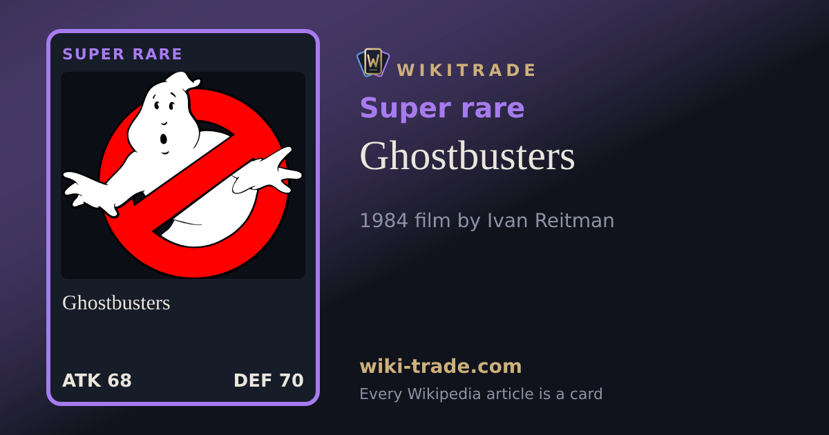 Ghostbusters — Super rare card