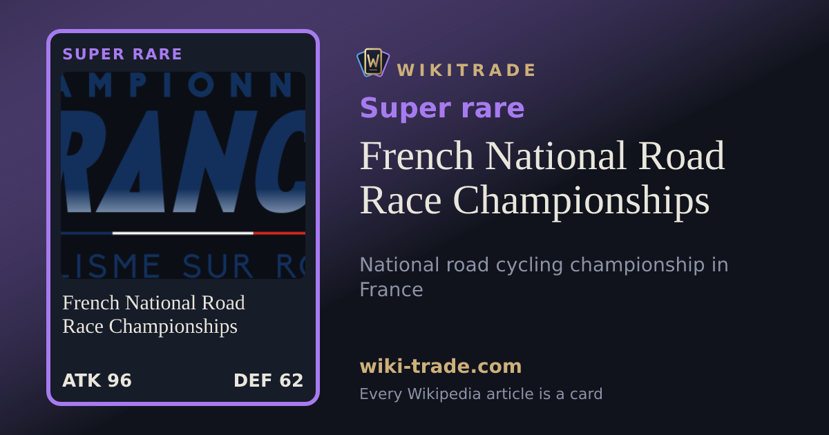 French National Road Race Championships — Super rare card
