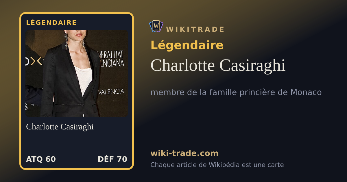 Charlotte Casiraghi — carte Légendaire