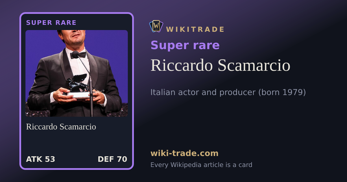 Riccardo Scamarcio — Super rare card