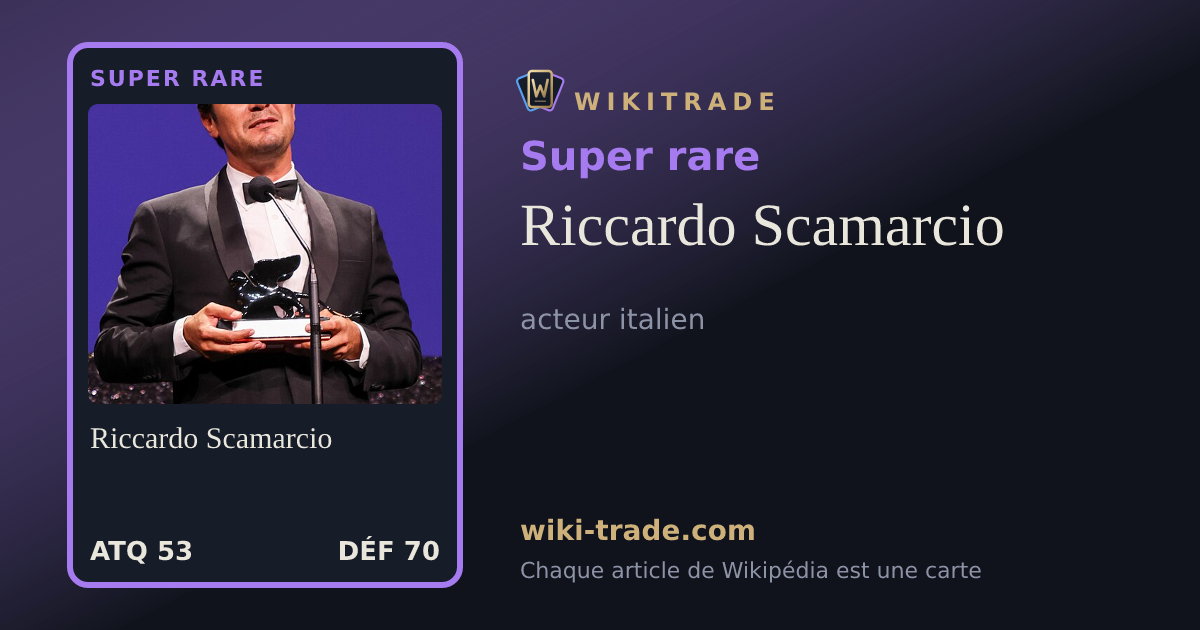Riccardo Scamarcio — carte Super rare