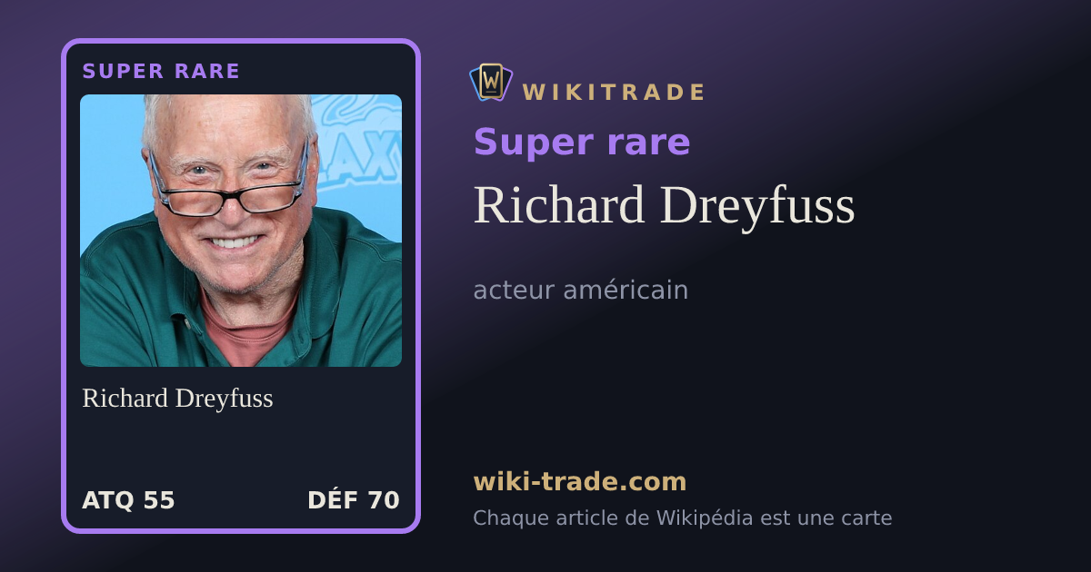 Richard Dreyfuss — carte Super rare