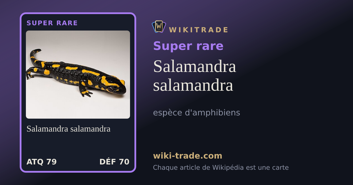 Salamandra salamandra — carte Super rare