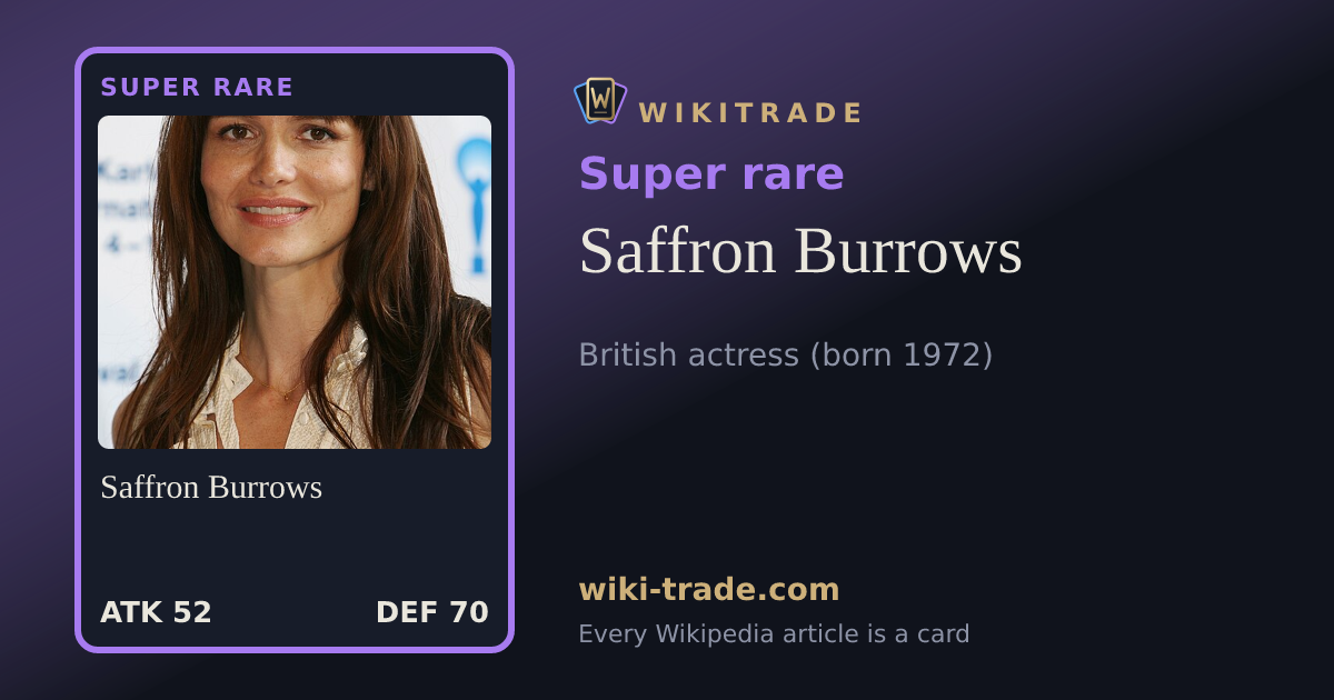 Saffron Burrows — Super rare card