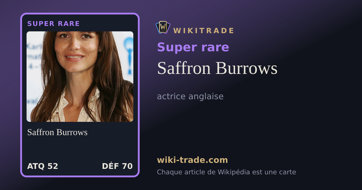 Saffron Burrows — carte Super rare