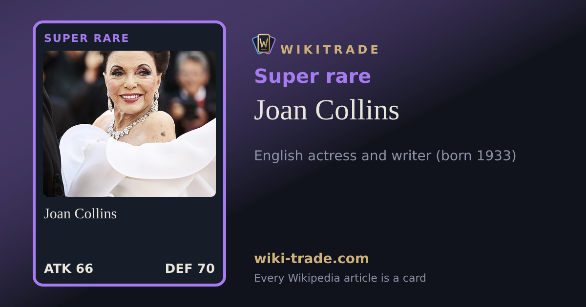 Joan Collins — Super rare card