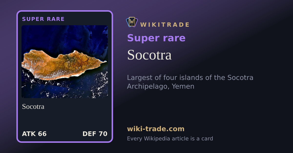 Socotra — Super rare card