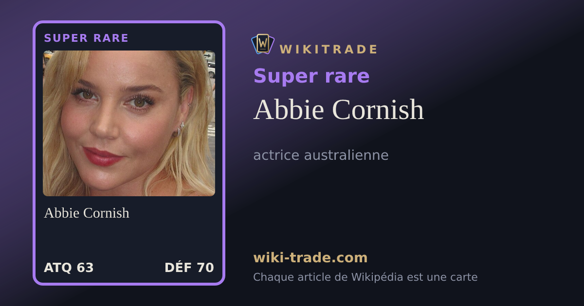Abbie Cornish — carte Super rare