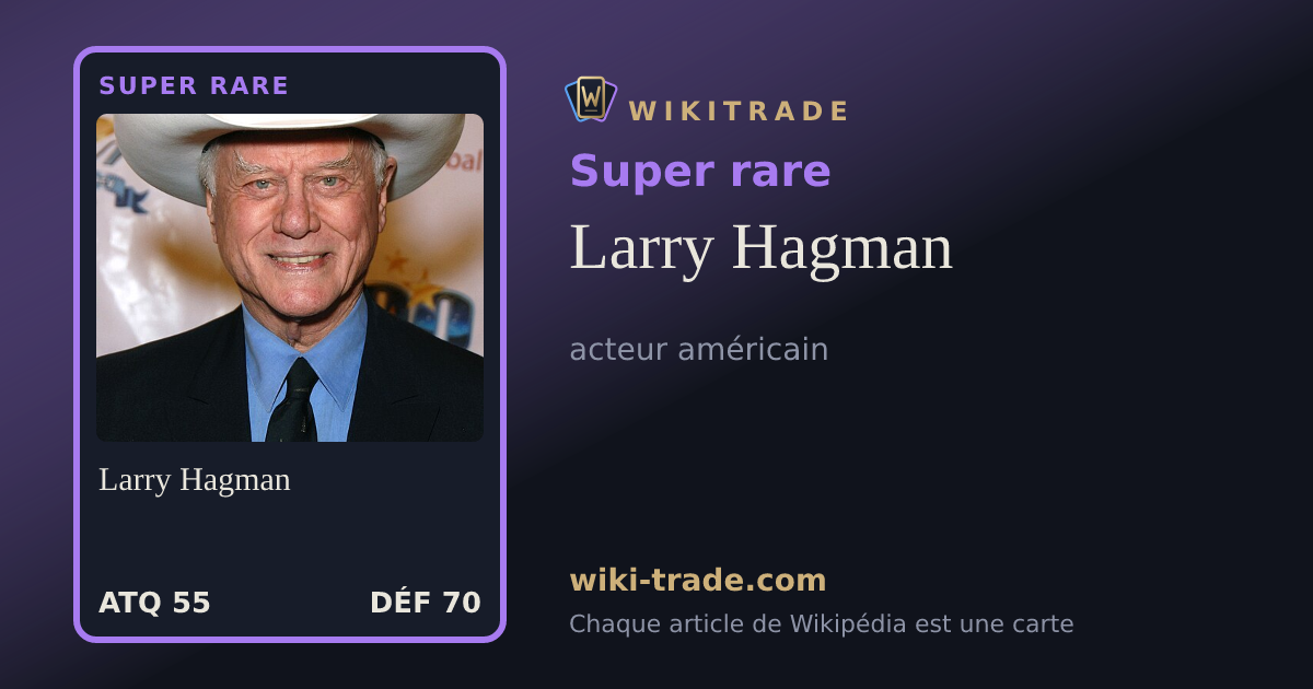 Larry Hagman — carte Super rare