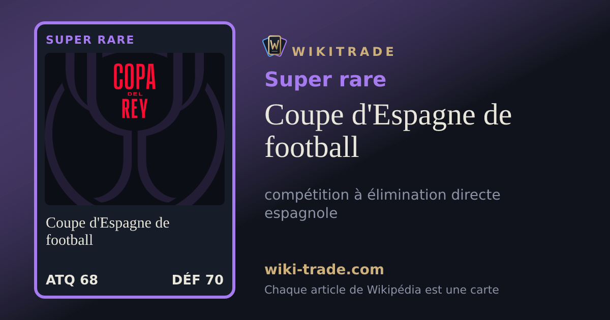 Coupe d'Espagne de football — carte Super rare