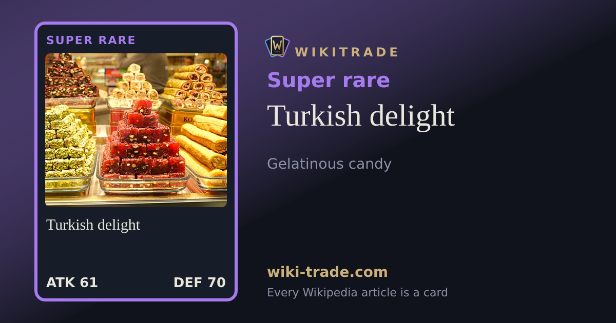 Turkish delight — Super rare card