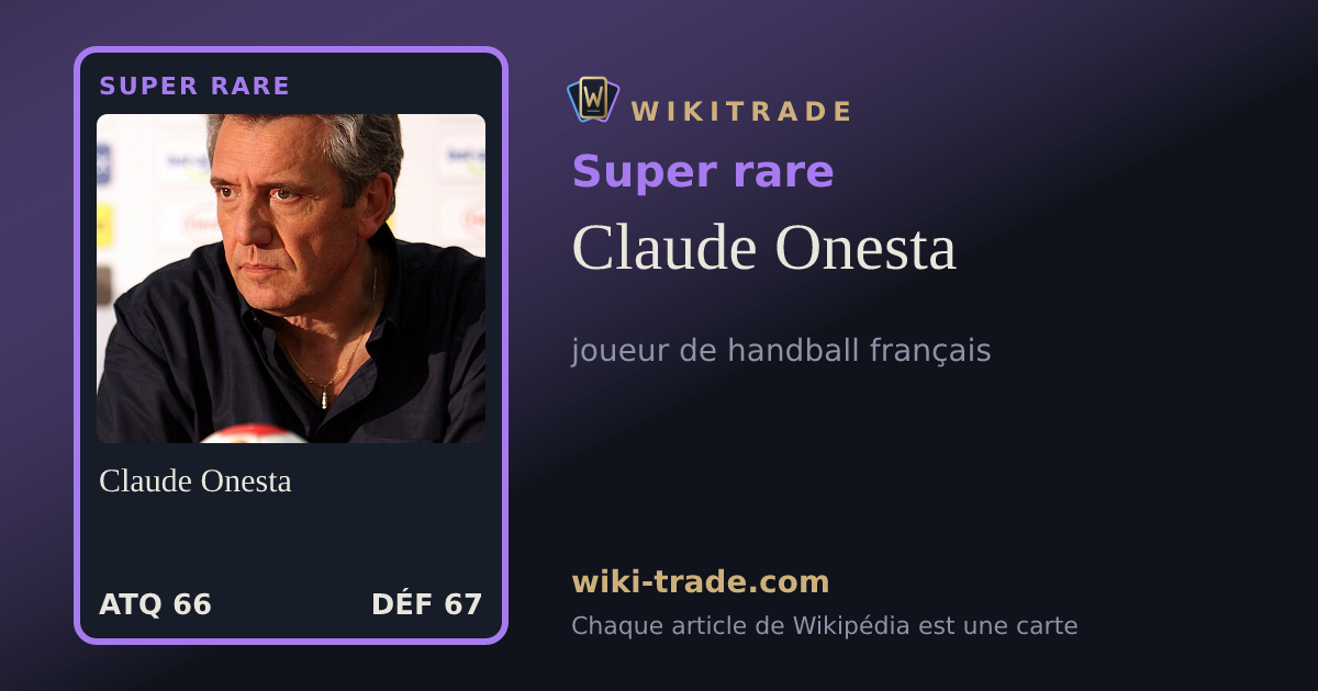 Claude Onesta — carte Super rare