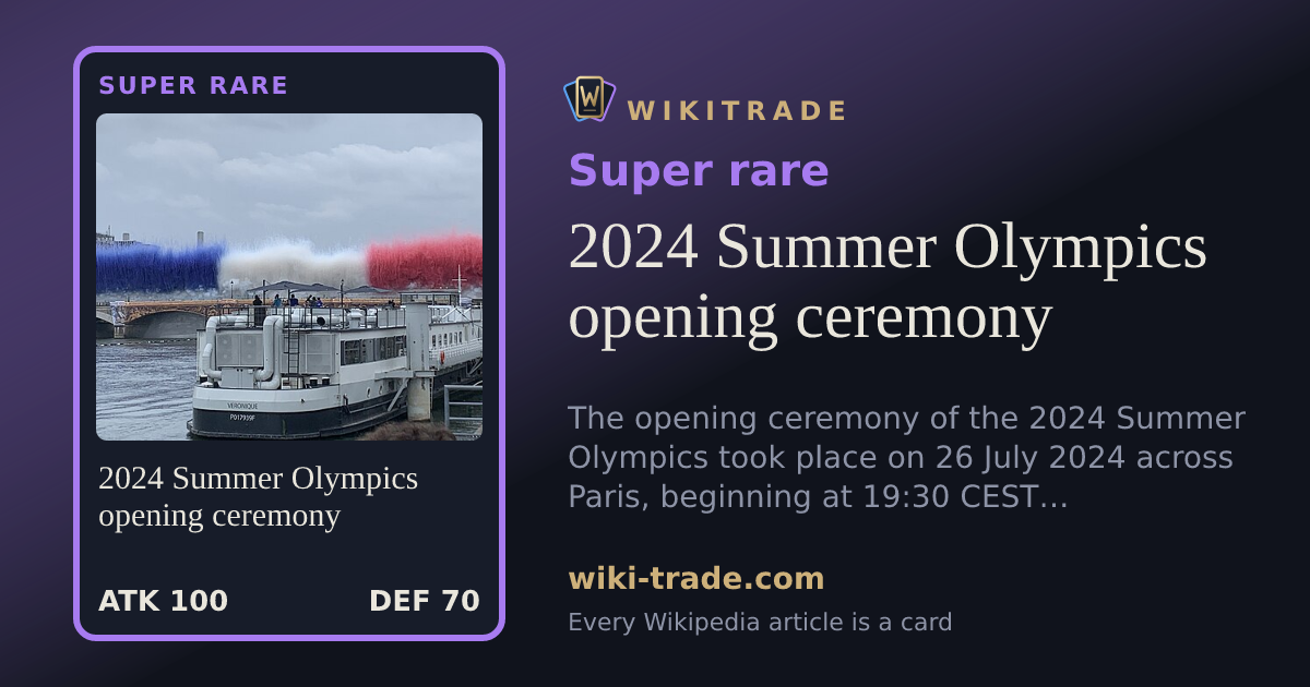 2024 Summer Olympics opening ceremony — Super rare card