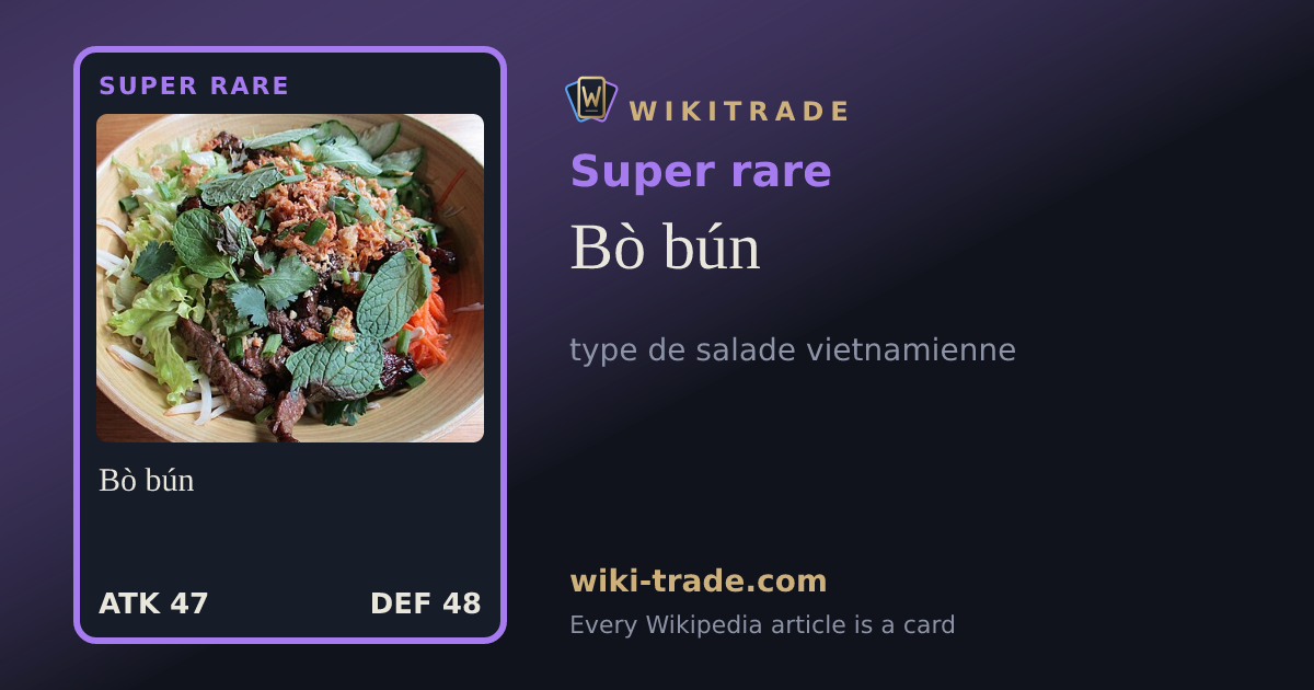 Bò bún — Super rare card