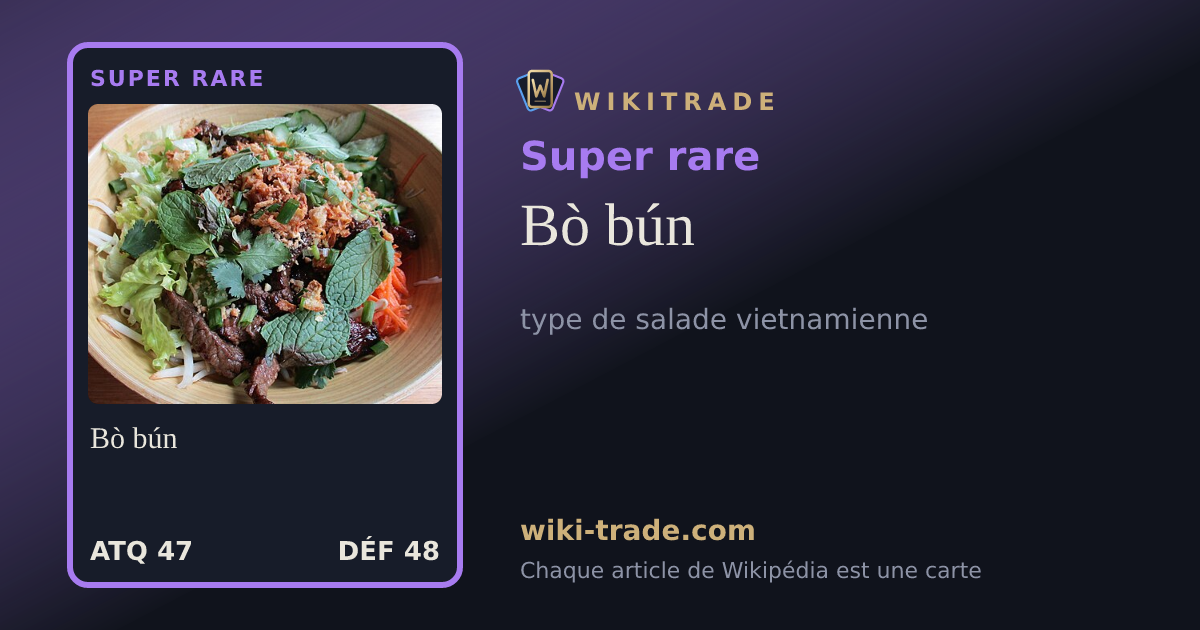 Bò bún — carte Super rare