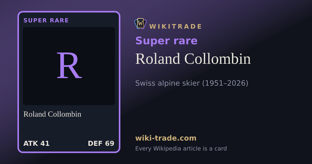 Roland Collombin — Super rare card