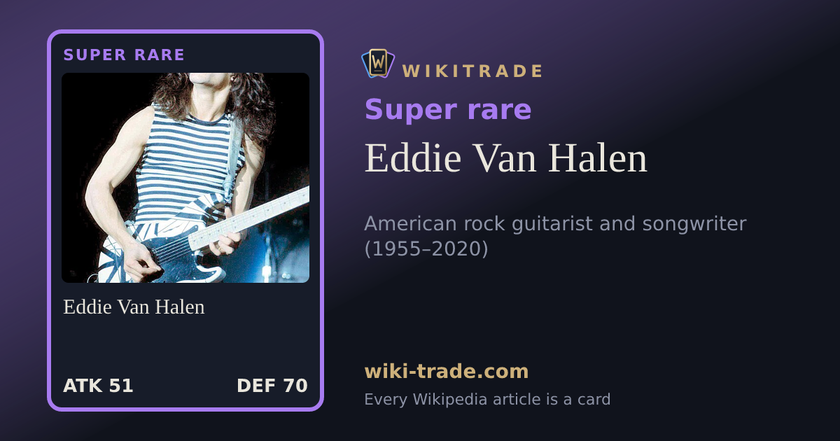 Eddie Van Halen — Super rare card
