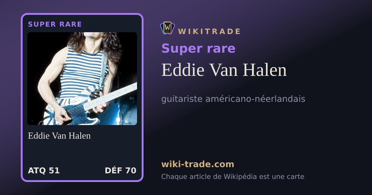 Eddie Van Halen — carte Super rare