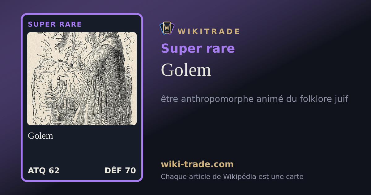 Golem — carte Super rare