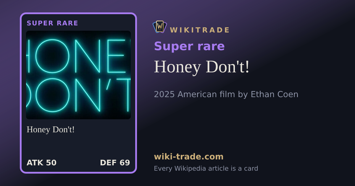 Honey Don't! — Super rare card