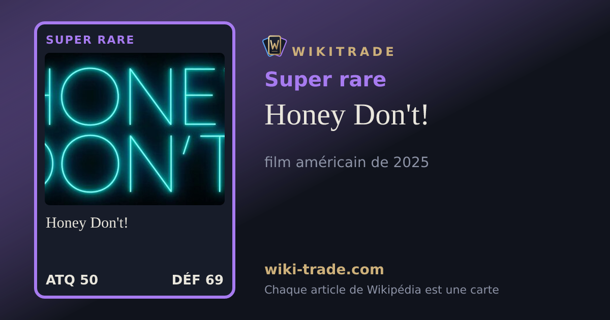 Honey Don't! — carte Super rare