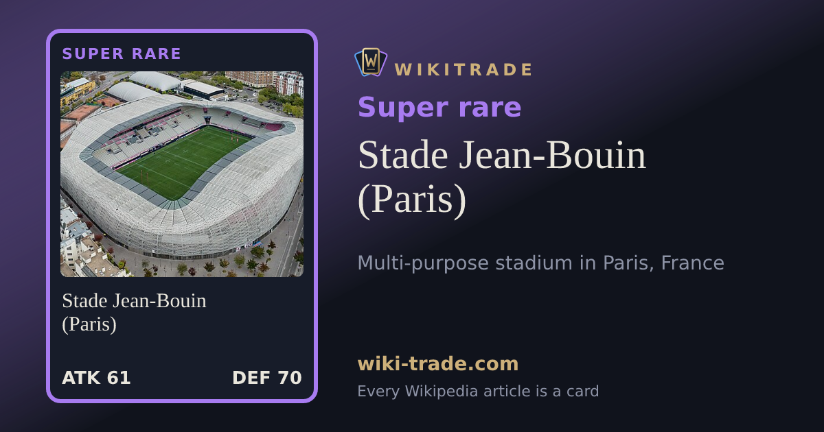 Stade Jean-Bouin (Paris) — Super rare card